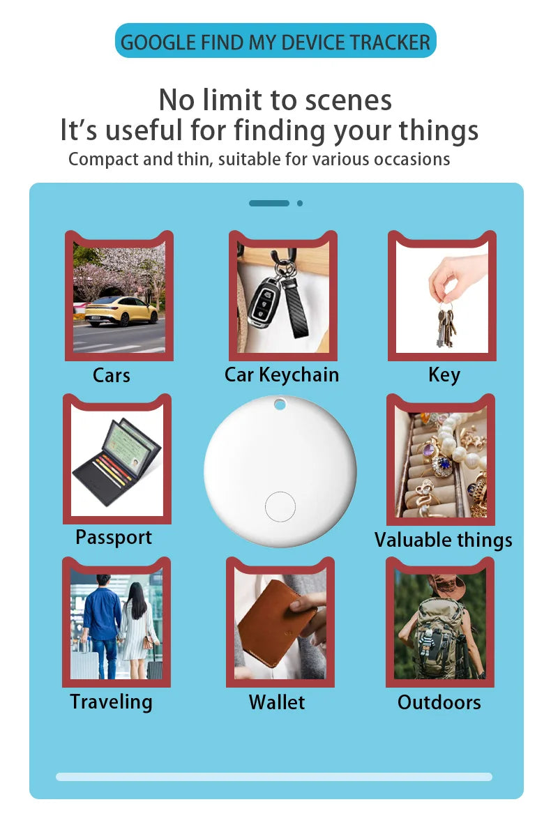 Find-oo Tag Mini Bluetooth-Tracker für Android – Kompatibel mit Google „Mein Gerät finden“