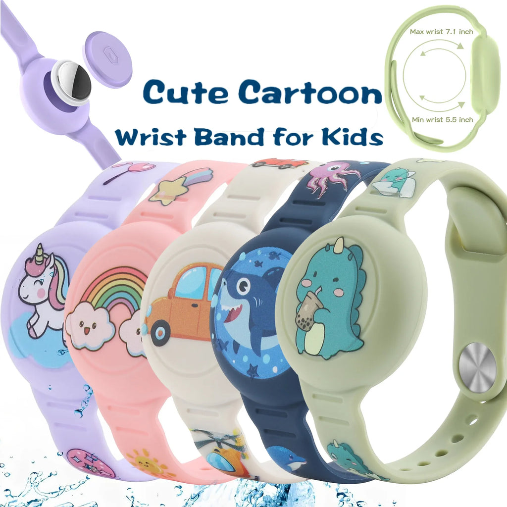 Find-oo Kinder Armband für Bluetooth-Tracker – Wasserdichtes Silikon-Armband mit versteckter Halterung