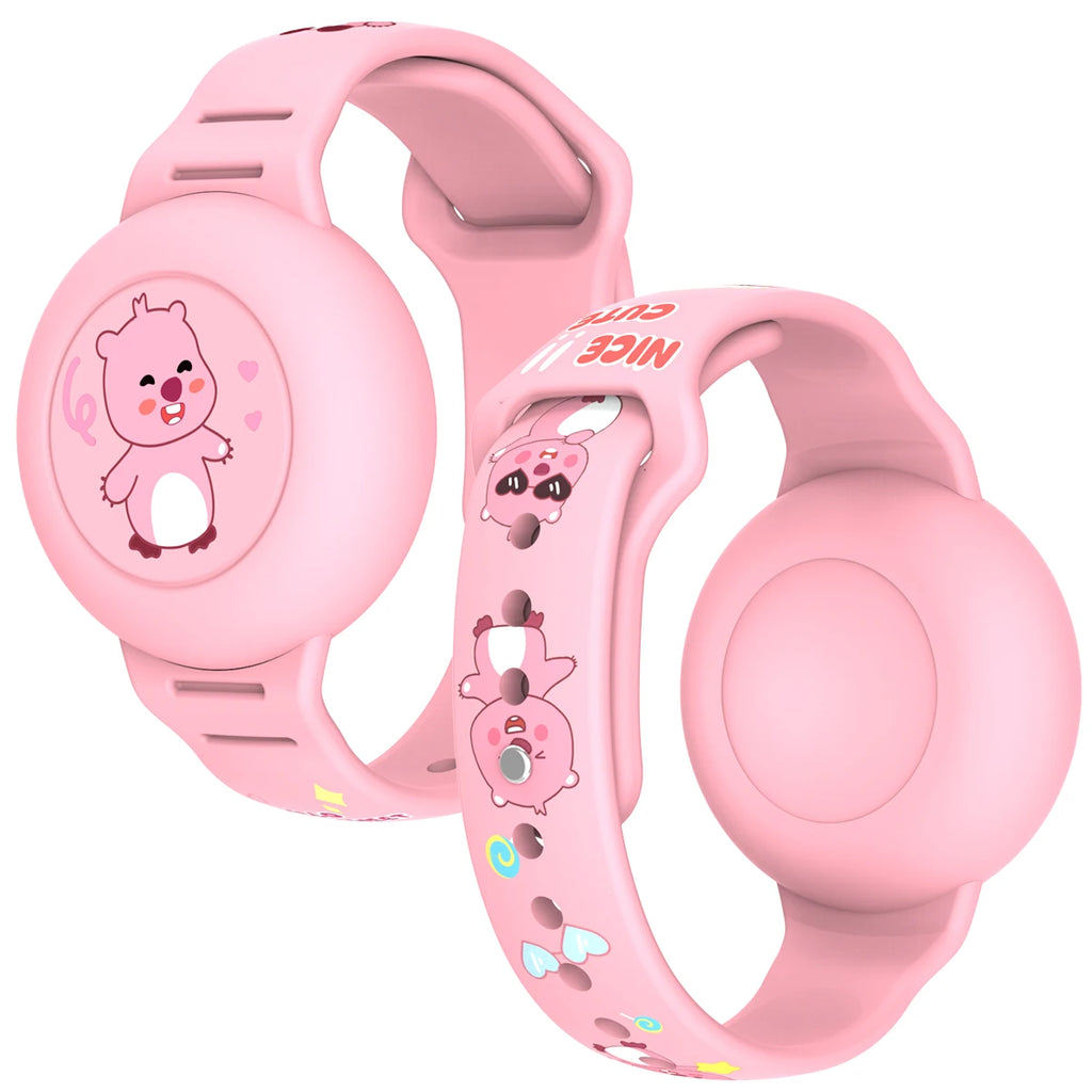 Find-oo Kinder Armband für Bluetooth-Tracker – Wasserdichtes Silikon-Armband mit versteckter Halterung