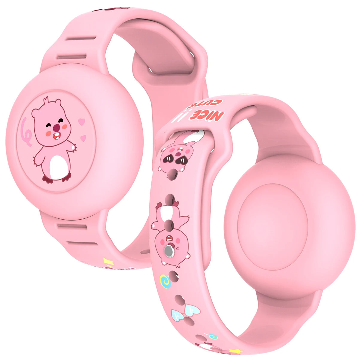 Find-oo Kinder Armband für Bluetooth-Tracker – Wasserdichtes Silikon-Armband mit versteckter Halterung