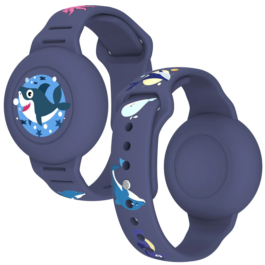 Find-oo Kinder Armband für Bluetooth-Tracker – Wasserdichtes Silikon-Armband mit versteckter Halterung