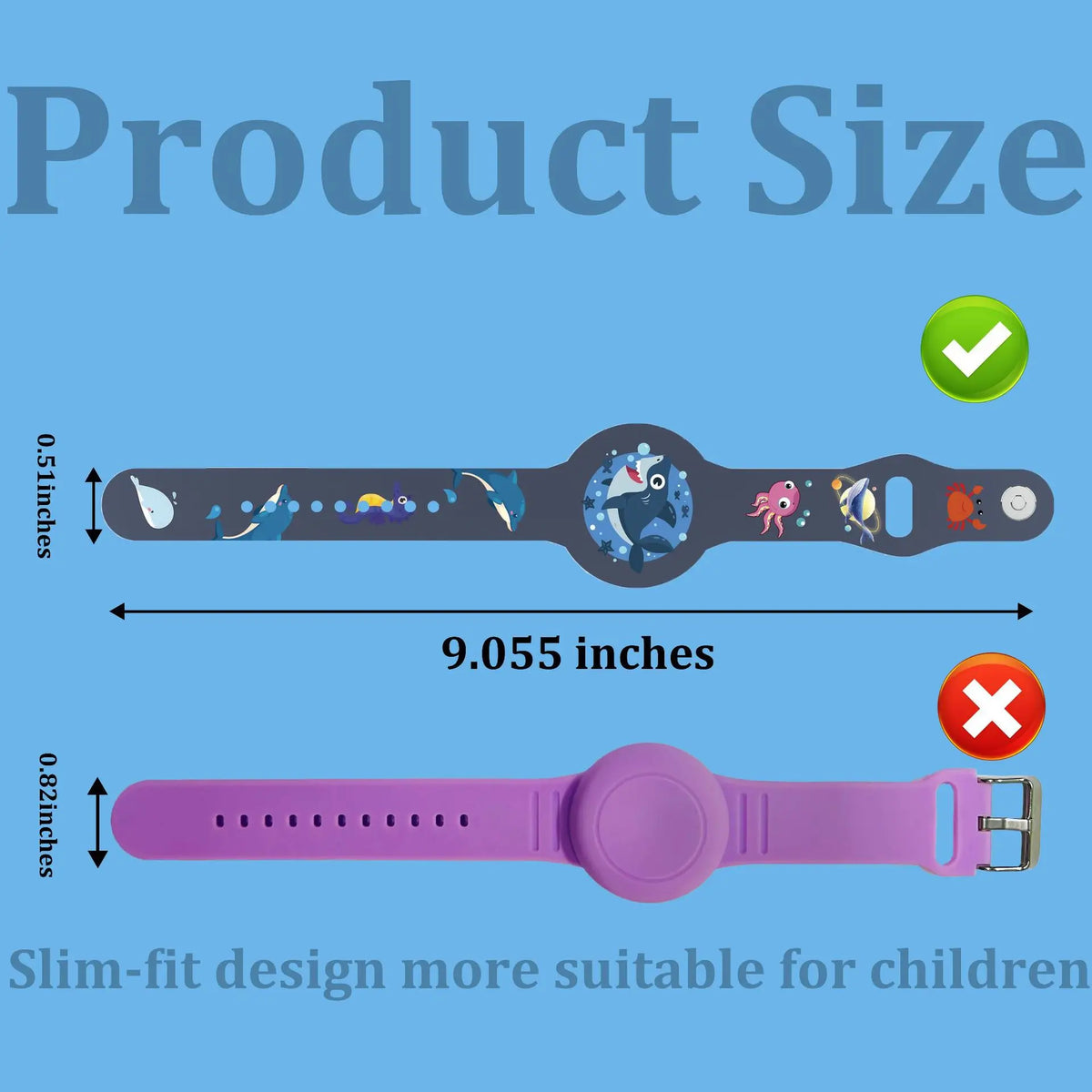 Find-oo Kinder Tracker-Armband  – Verstellbare Halterung für Bluetooth-Tracker