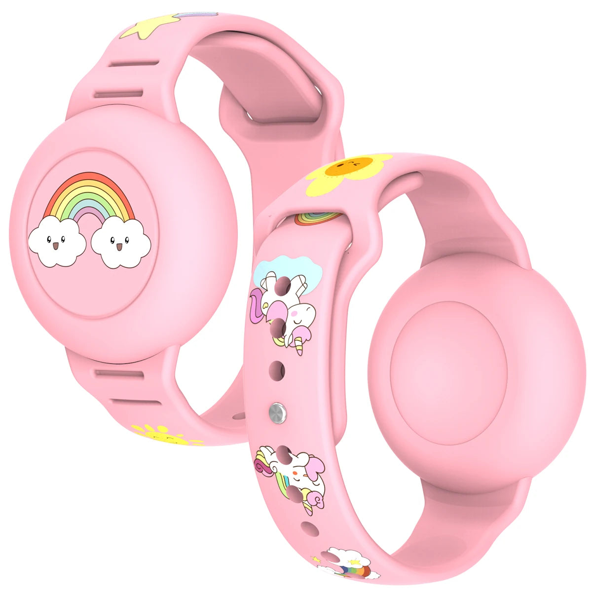 Find-oo Kinder Armband für Bluetooth-Tracker – Wasserdichtes Silikon-Armband mit versteckter Halterung