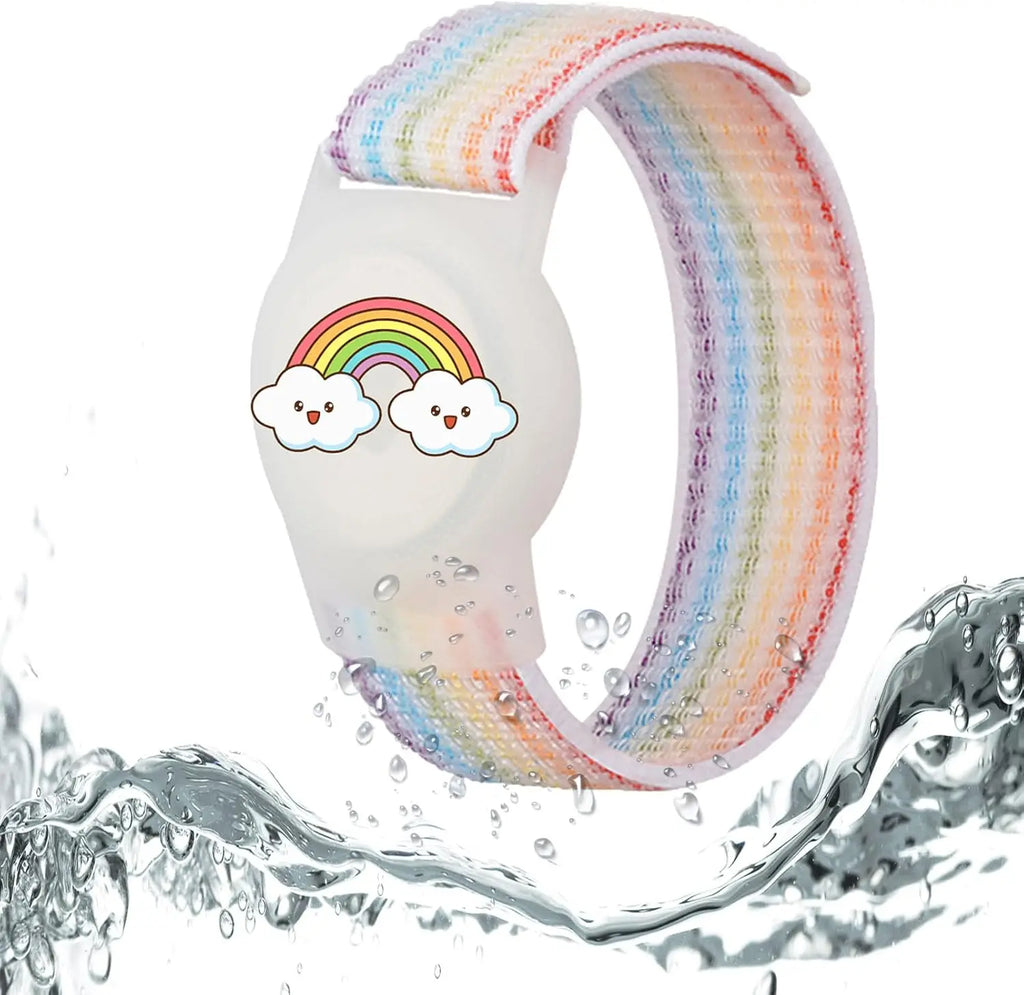 Find-oo Kinder Armband für Bluetooth-Tracker – Wasserdichtes Silikon-Armband mit versteckter Halterung