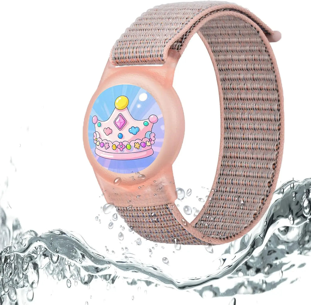 Find-oo Kinder Armband für Bluetooth-Tracker – Wasserdichtes Silikon-Armband mit versteckter Halterung