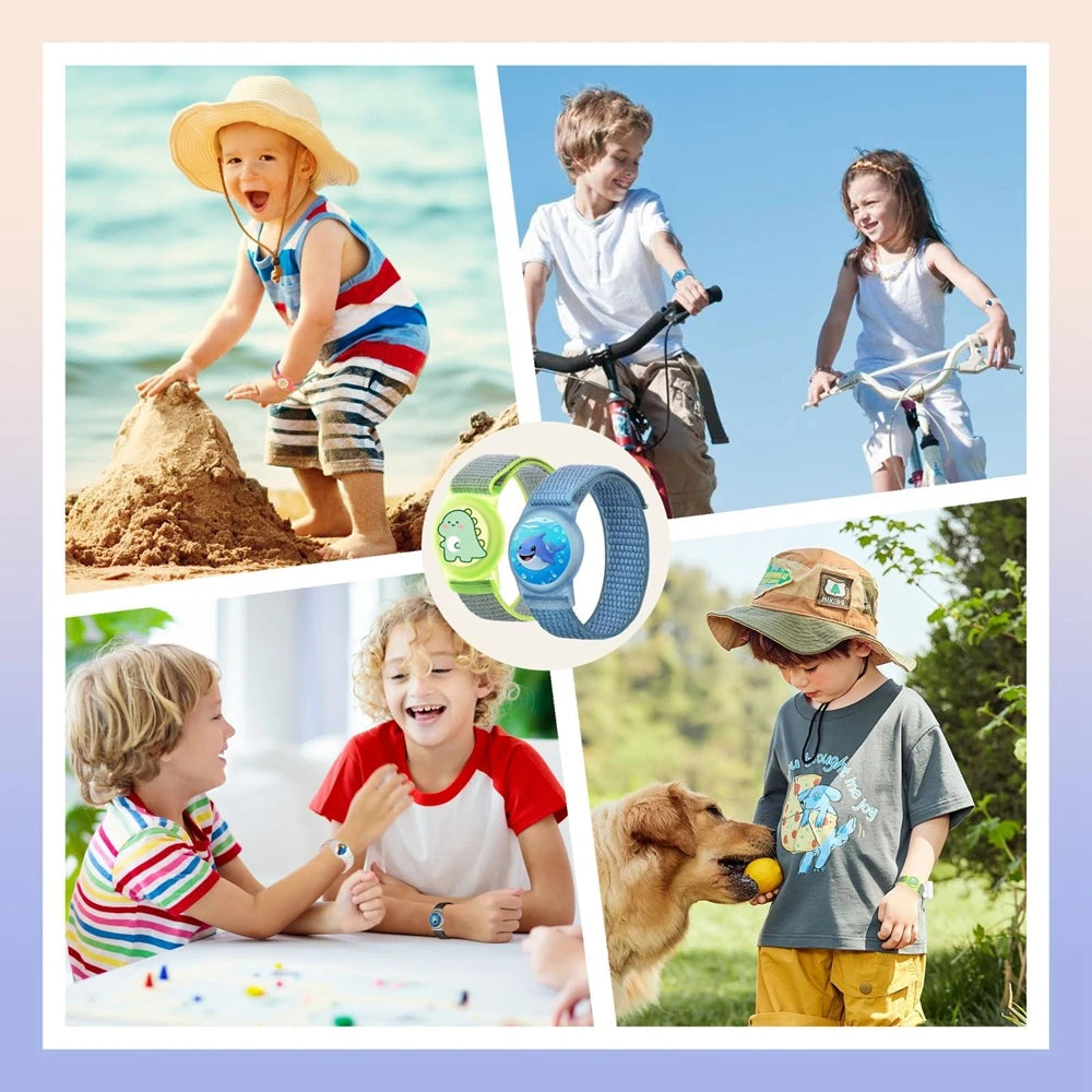 Find-oo Kinder Tracker-Armband – Verstellbare Halterung für Bluetooth-Tracker