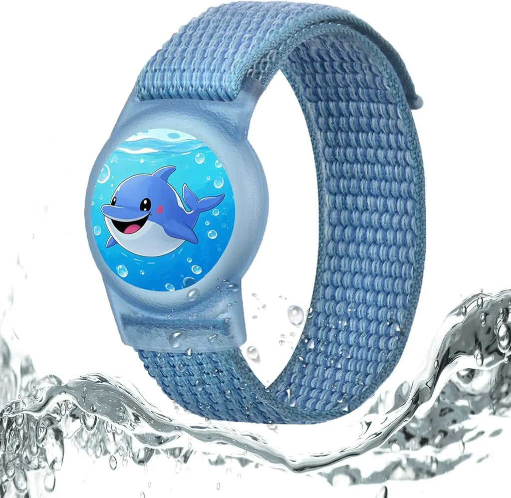 Find-oo Kinder Armband für Bluetooth-Tracker – Wasserdichtes Silikon-Armband mit versteckter Halterung