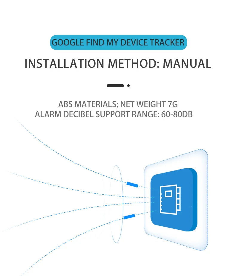 Find-oo Tag Mini Bluetooth-Tracker für Android – Kompatibel mit Google „Mein Gerät finden“