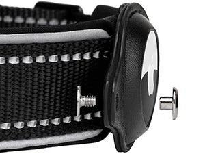 Find-oo Tiere Hundehalsband mit Tracker-Halterung – Reflektierend, Gepolstert & Verstellbar